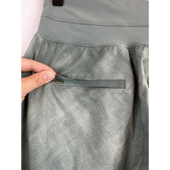 Athleta Nolita Slim Tapered Leg Crop Pants Green Tie Dye Print Women's Size 2 - Picture 6 of 10